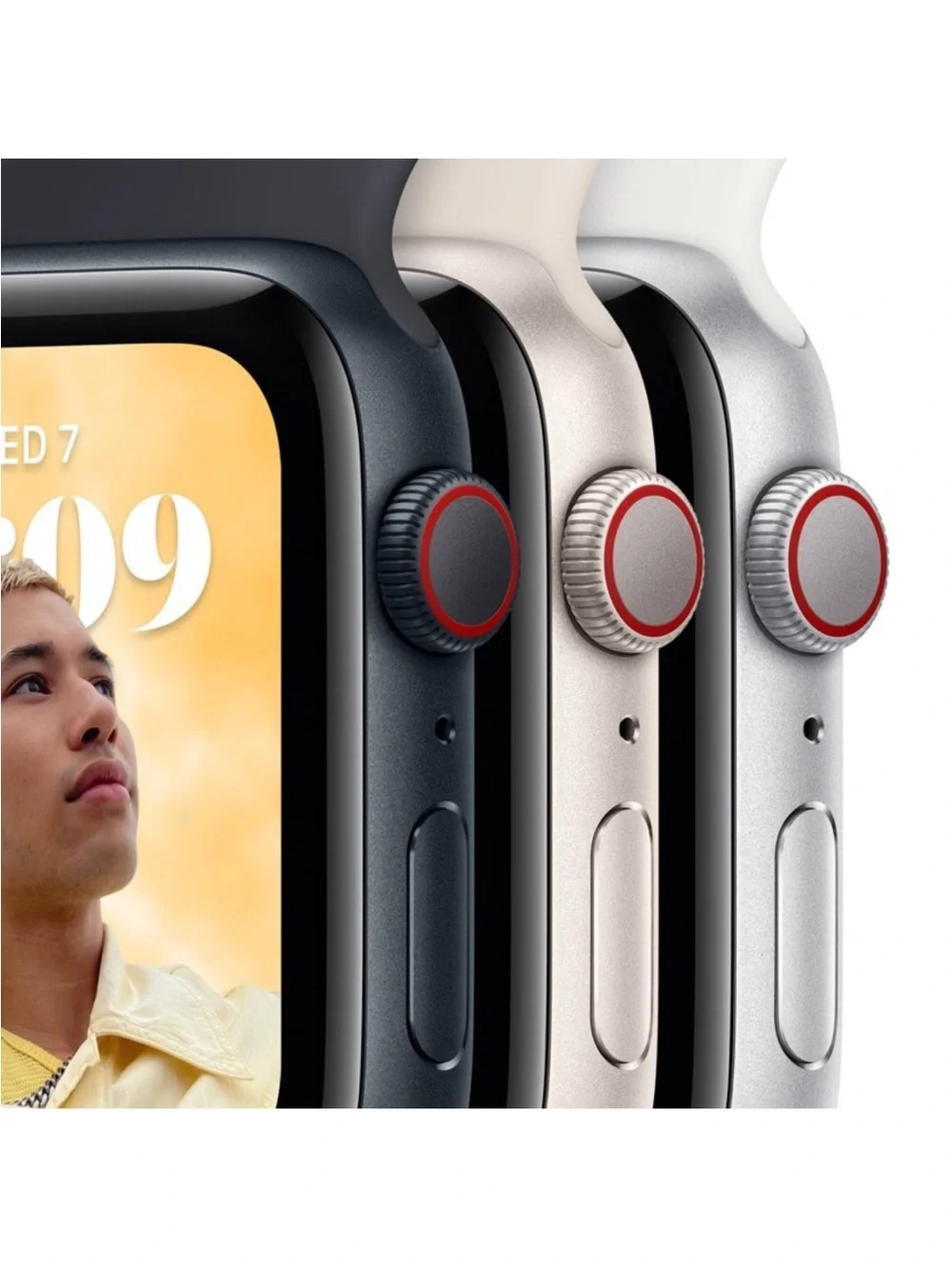 ✨Apple Watch SE 2 Cellular 44mm Starlight Aluminum Case with Starlight - M/L✨